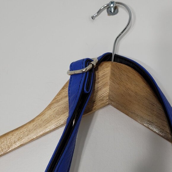 Foxy Jeans Y2K Blue Fold Over Crossbody Satchel 90s Purse Handbag Zip Adjustable - Picture 5 of 10